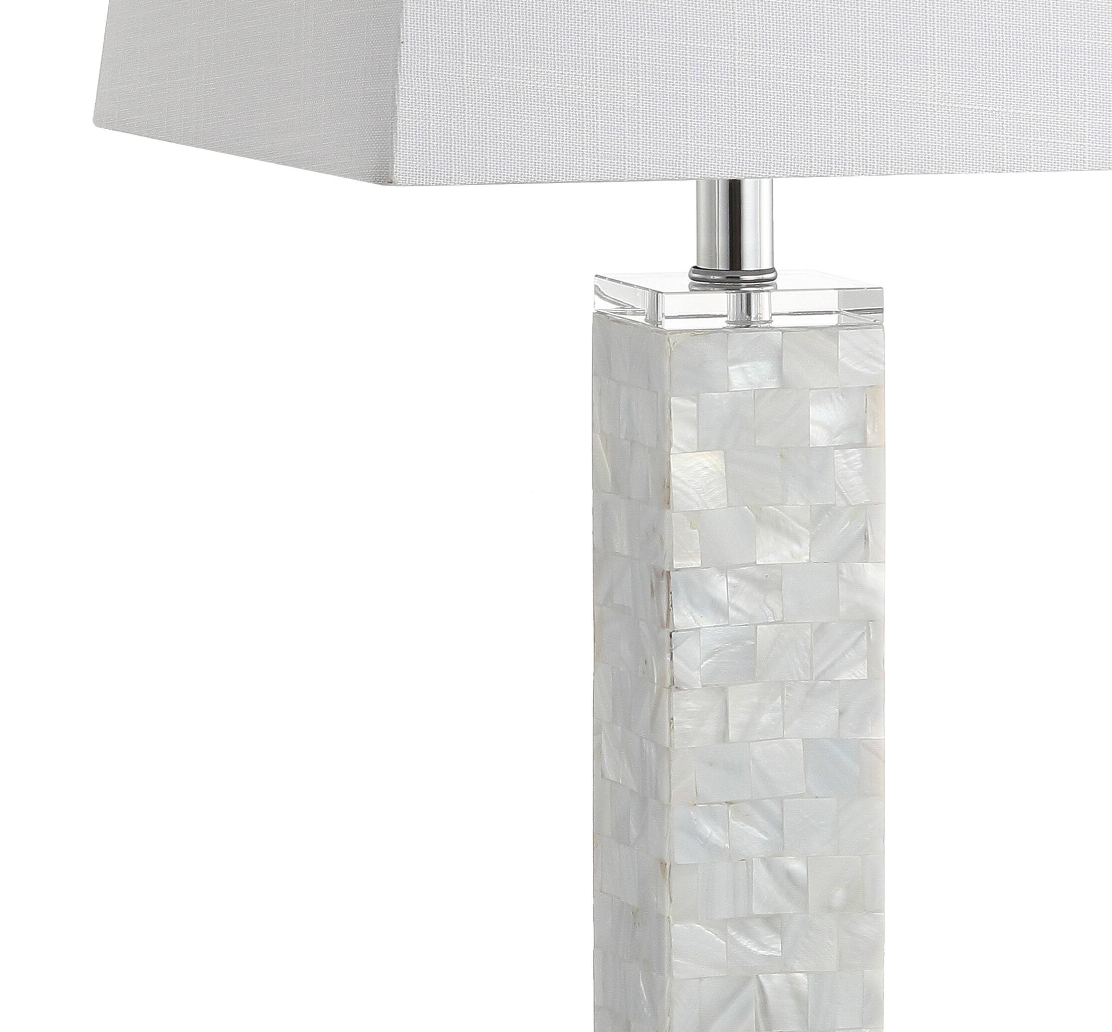 Alt View 6. Jonathan Y - Noelle 28.5" Seashell LED Table Lamp, White (Set of 2) - White.