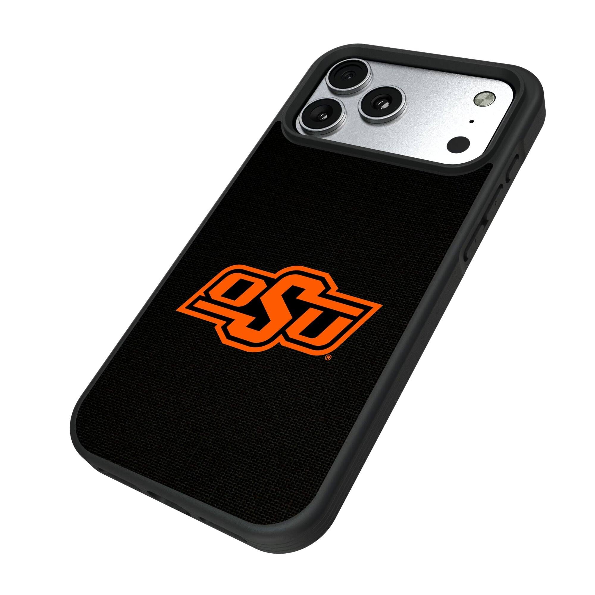 Alt View 1. Keyscaper - Oklahoma State Cowboys iPhone Solid Design Bump Case - 14 Pro Max - Multicolor.