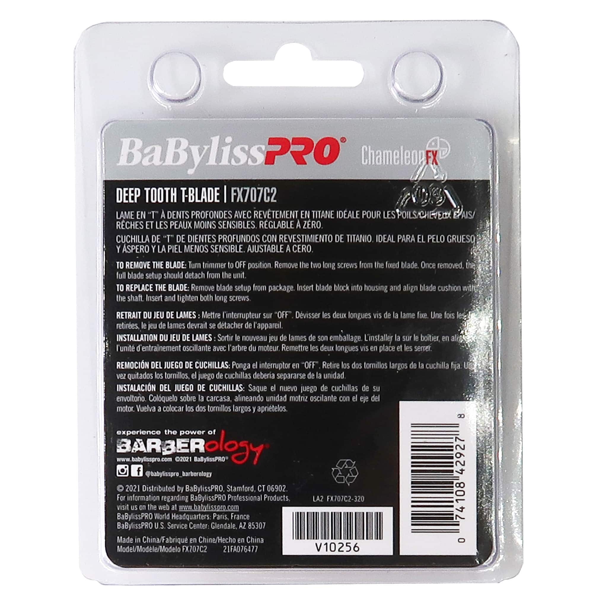 FX707B2-BaByliss Pro Graphite Deep Tooth Replacement T-Blade Fits All – Goldy TV