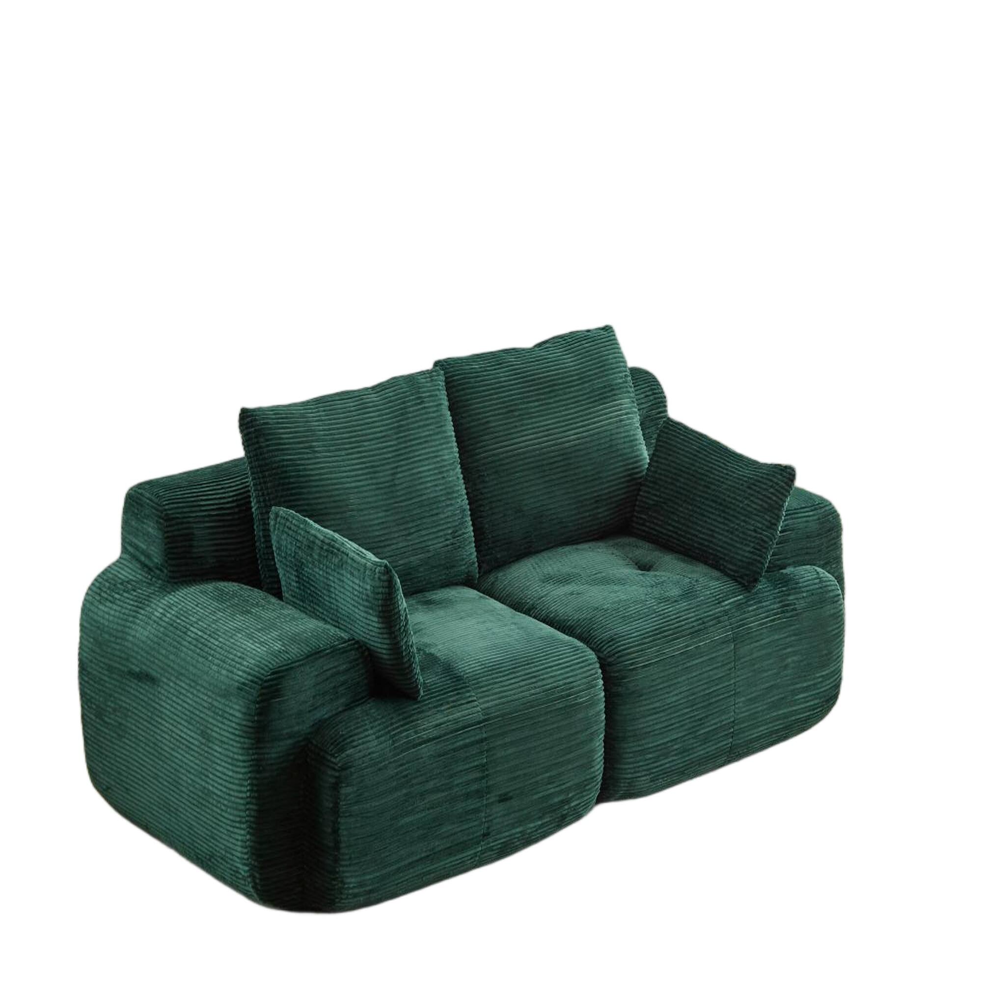 Alt View 6. Boyel Living - Compressed Memory Foam Loveseat Sofa Bed - Green.