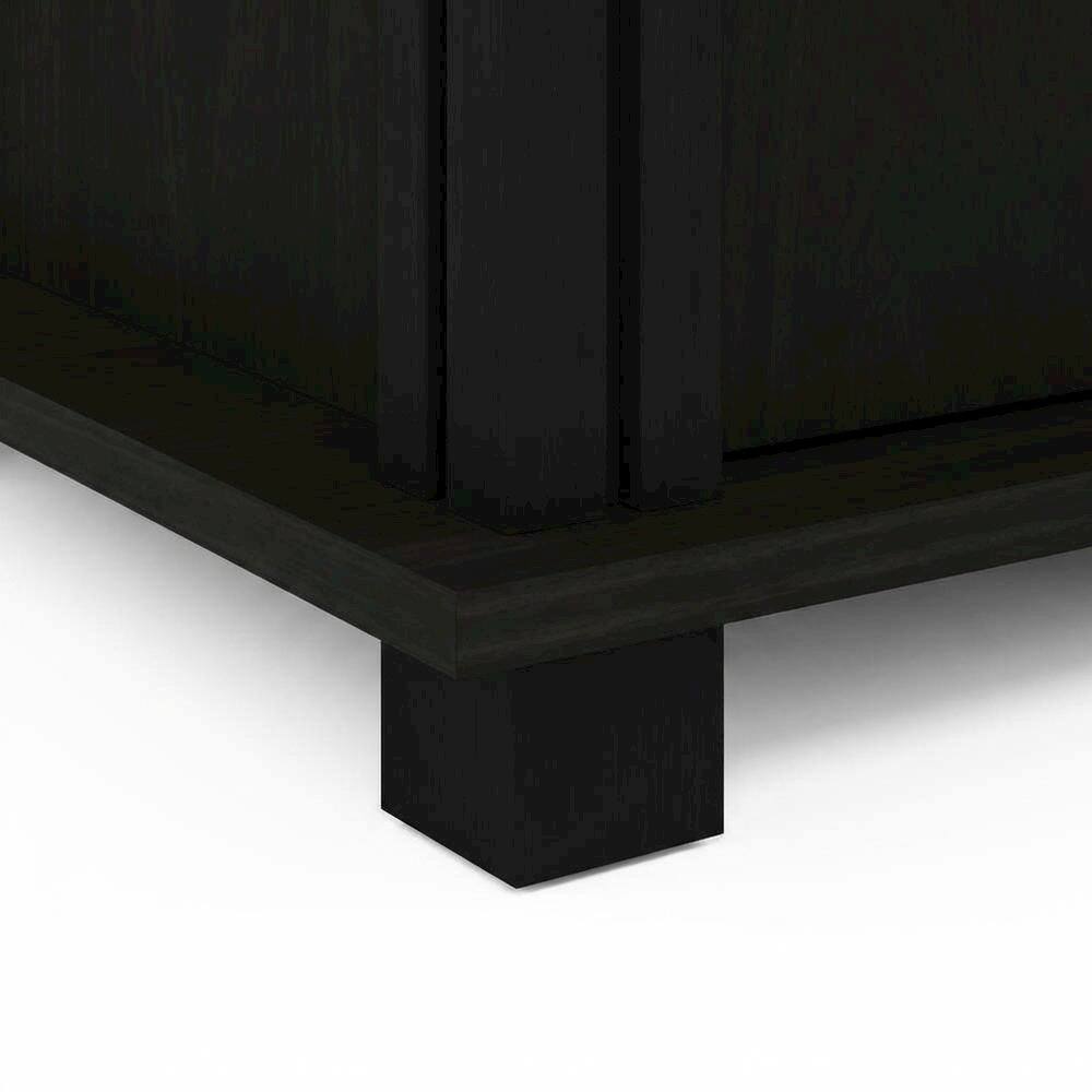 Alt View 2. FurniFact - 3-Tier End Table Set in Americano and Chrome Finish with Modern Design - Americano/Chrome.