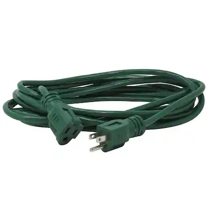 Front. Coleman Cable Inc - Outdoor 20 ft. L Green Extension Cord 16/3 SJTW - Green.