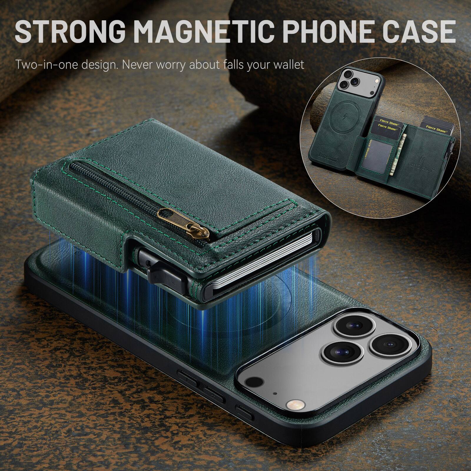 STRONG MAGNETIC PHONE CASE

Two-in-one design. Never worry about falls your wallet