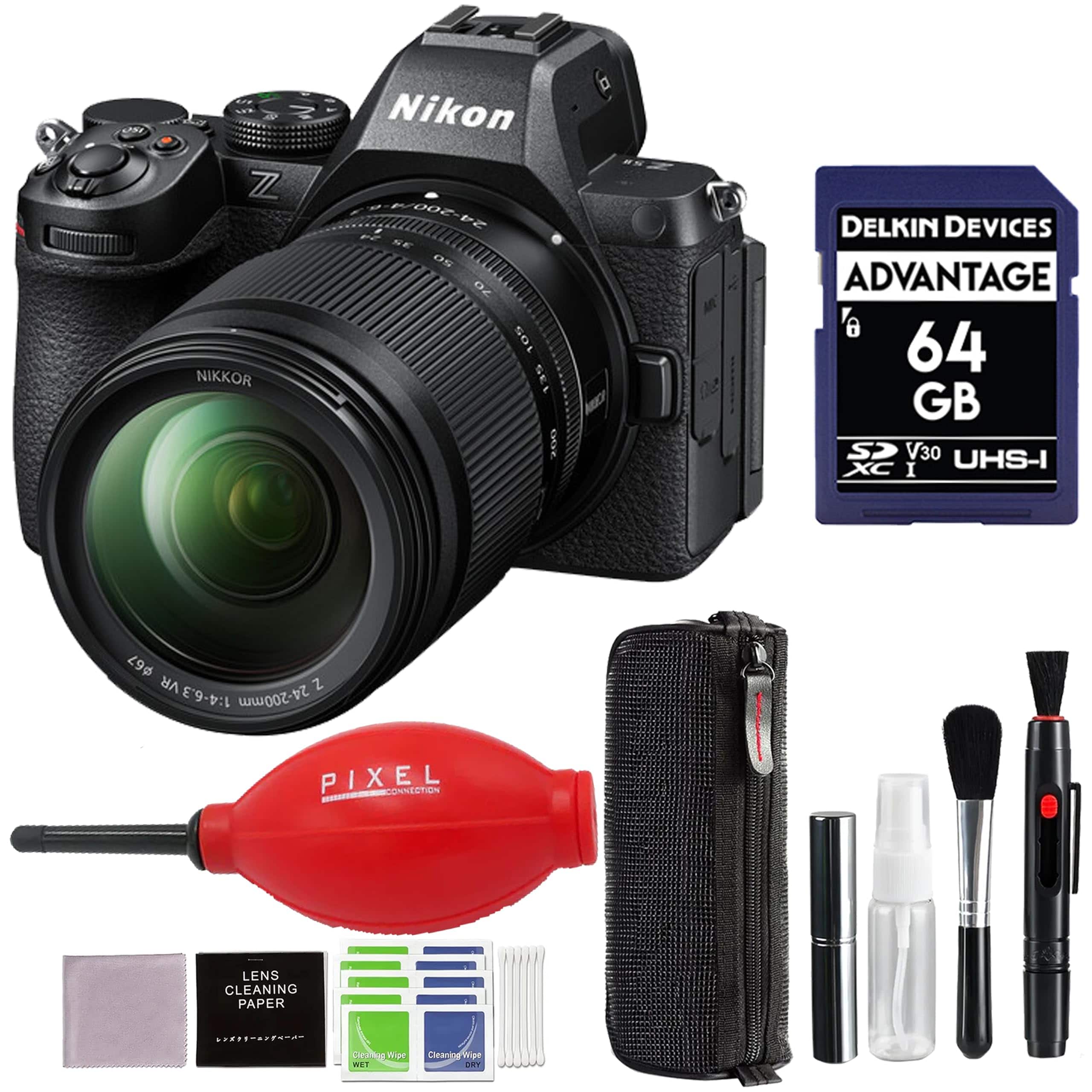 Nikon - Z5 II Mirrorless Camera with 24-200mm f/4-6.3 Lens with Advanced Accessories and Travel Bundle | 1688 - Black