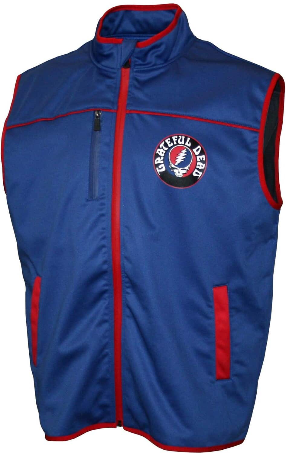 PopMarket - Grateful Dead - Grateful Dead - Steal Your Face - Deluxe Zip Front Vest - Medium Blue M2428GFDA2 - APPAREL - Multicolor price history on PriceWatchPro