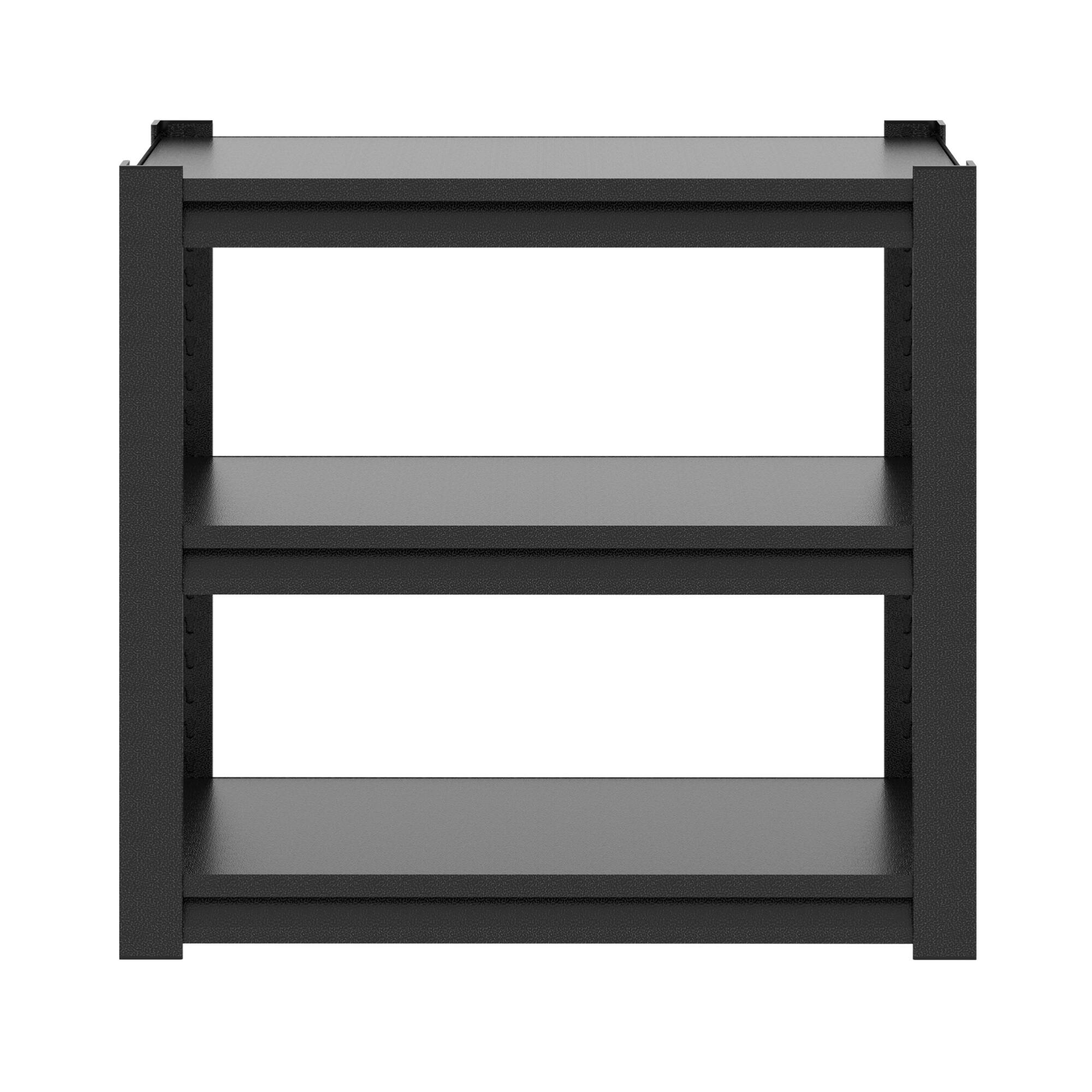 Alt View 4. GOODSILO - Heavy-Duty Adjustable 3-Tier Metal Aquarium Stand for 20-30 Gallon Fish Tanks, 400lb Capacity - Black.