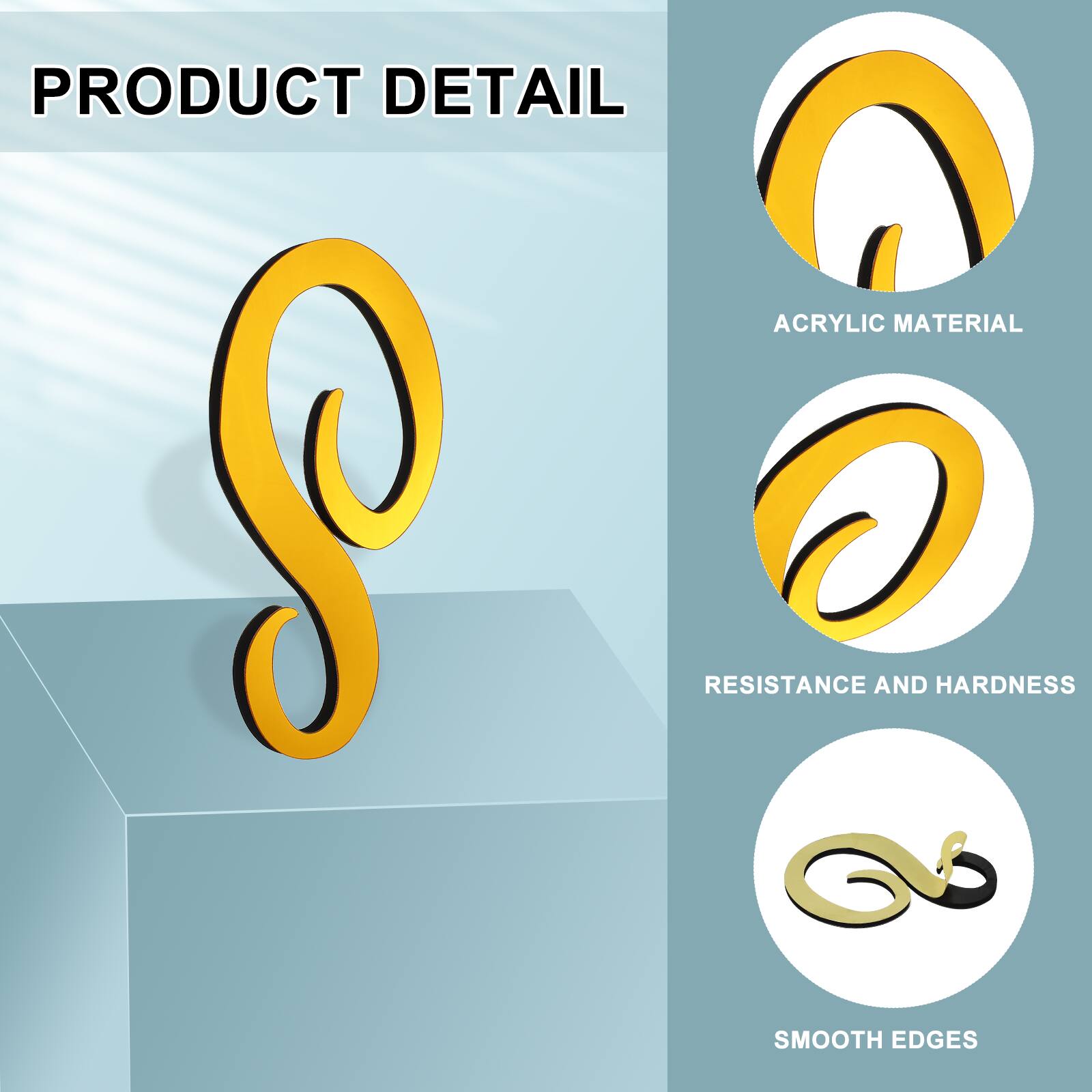 PRODUCT DETAIL

- ACRYLIC MATERIAL
- RESISTANCE AND HARDNESS
- SMOOTH EDGES