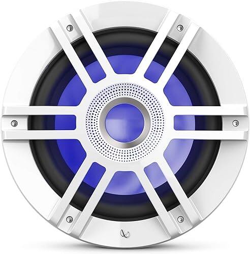 Back. Infinity Mobile - Infinity Kappa 1010M White 10 Inch Premium RGB LED Subwoofer for Marine Applications - White.