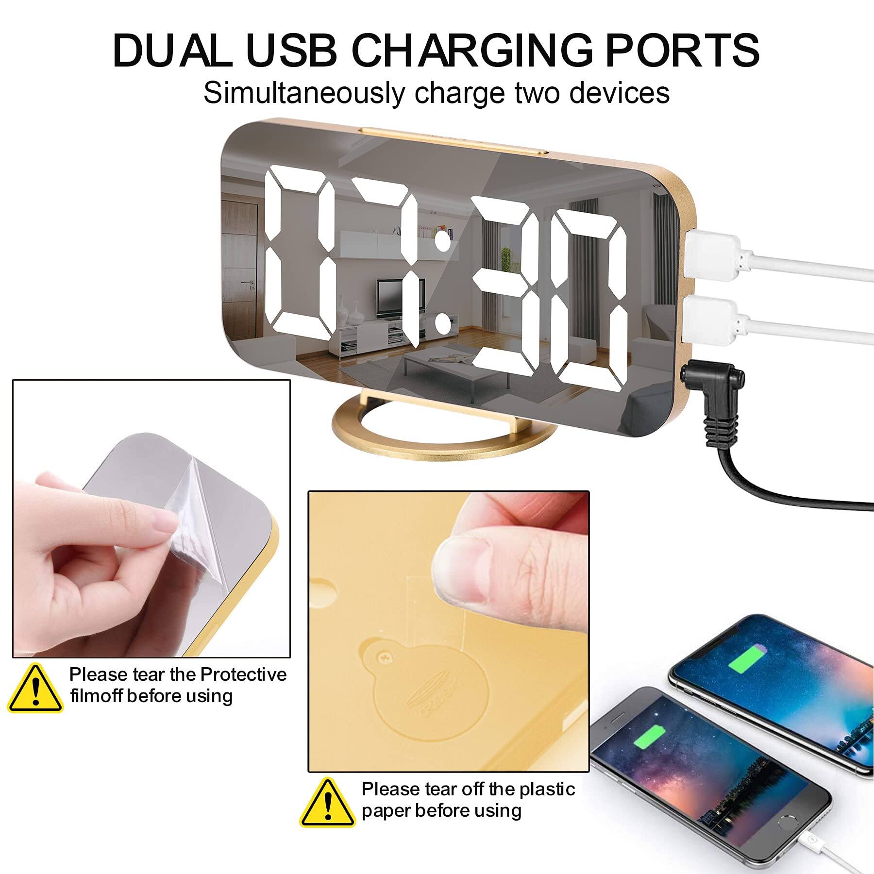 DUAL USB CHARGING PORTS  
Simultaneously charge two devices  

Please tear the Protective film off before using  

Please tear off the plastic paper before using