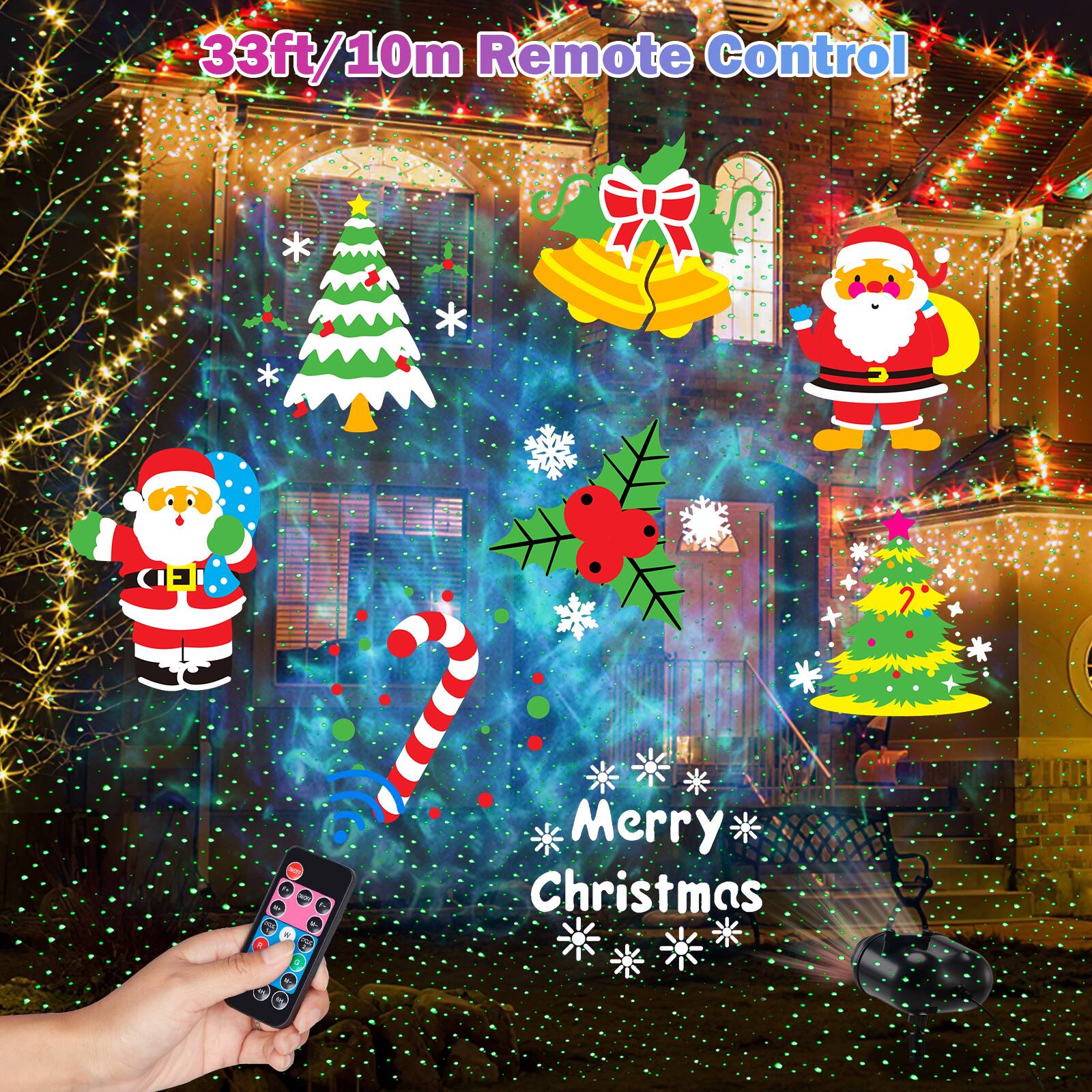 33ft/10m Remote Control  
Merry Christmas