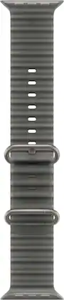 Apple - 49mm Ocean Band - Natural Titanium Finish (2026) - Translucent Black