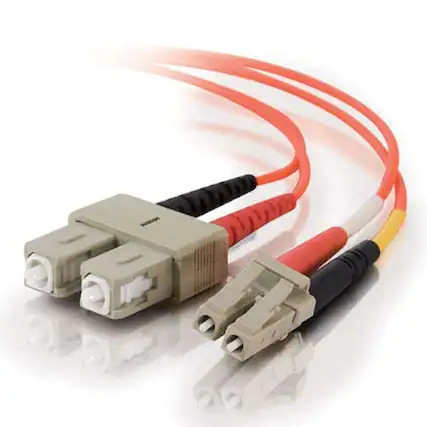 Front. C2G - 757120330189 33018 16.40-feet (5m) LC-SC Duplex Multimode OM2 Fiber Optic Cable - Orange - 50/125 - Orange.