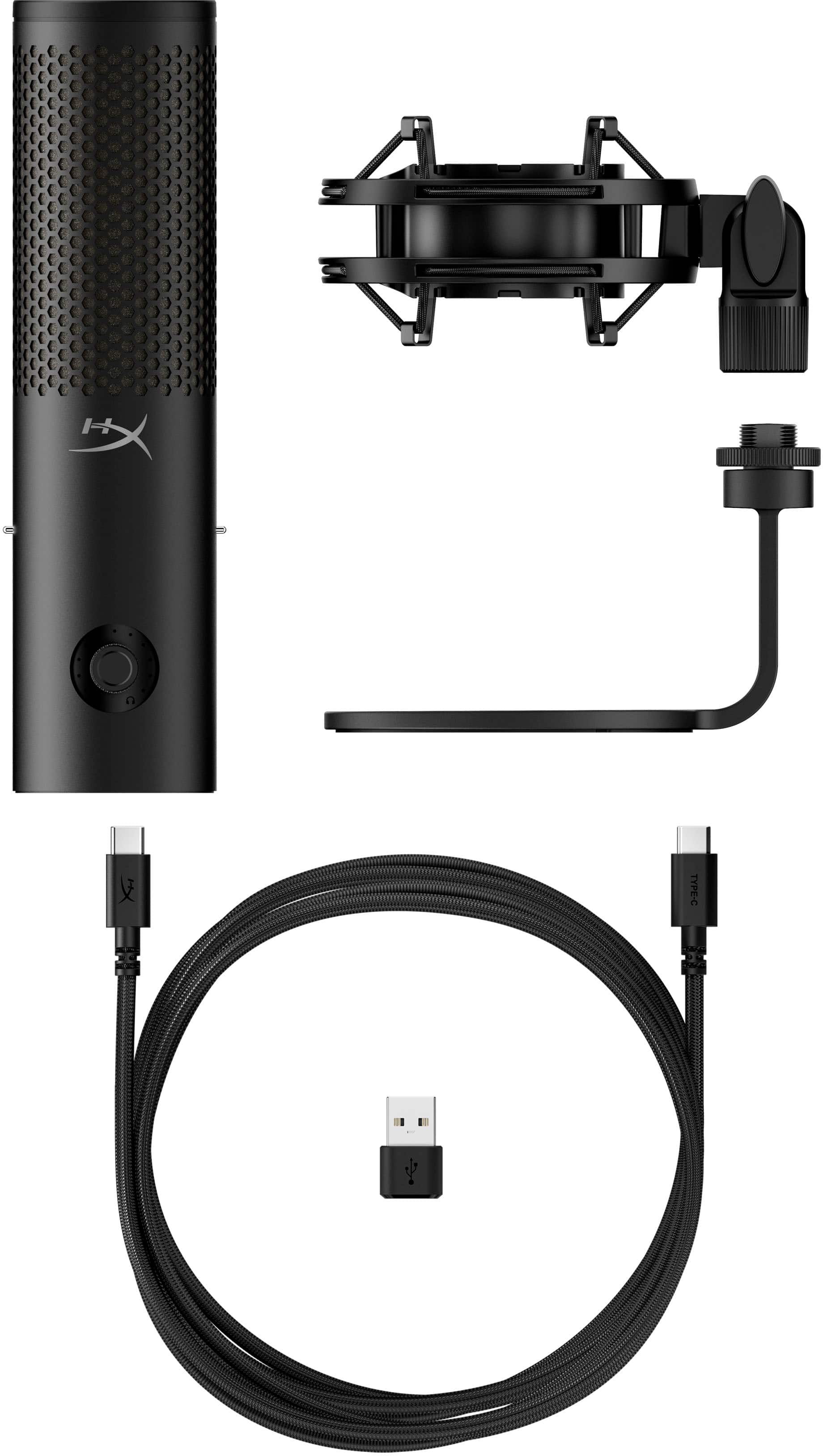 Alt View 25. HyperX - QuadCast 2 S Wired Multi-Pattern USB Electret Condenser Microphone - Black.