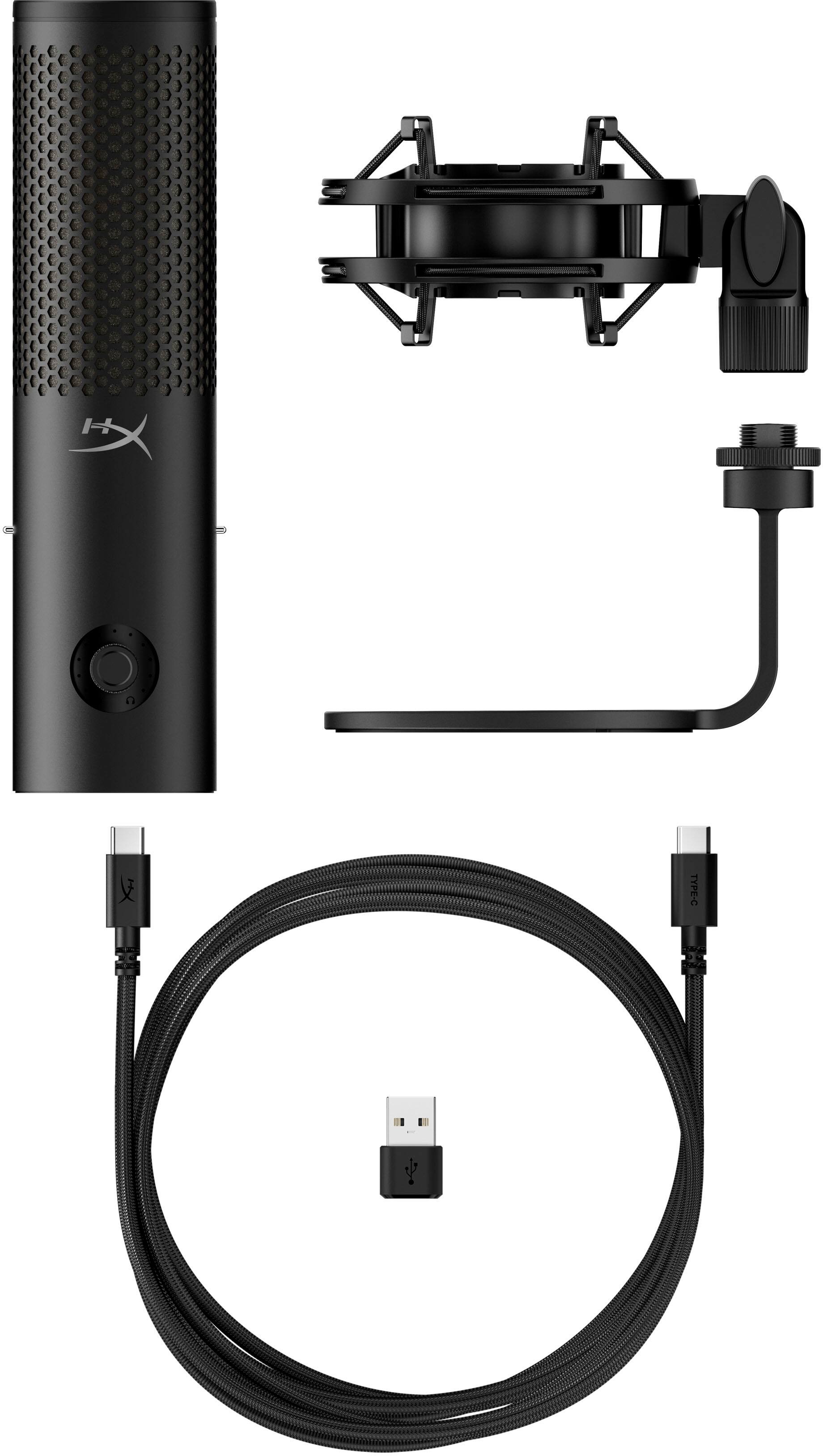 Alt View 25. HyperX - QuadCast 2 S Wired Multi-Pattern USB Electret Condenser Microphone - Black.