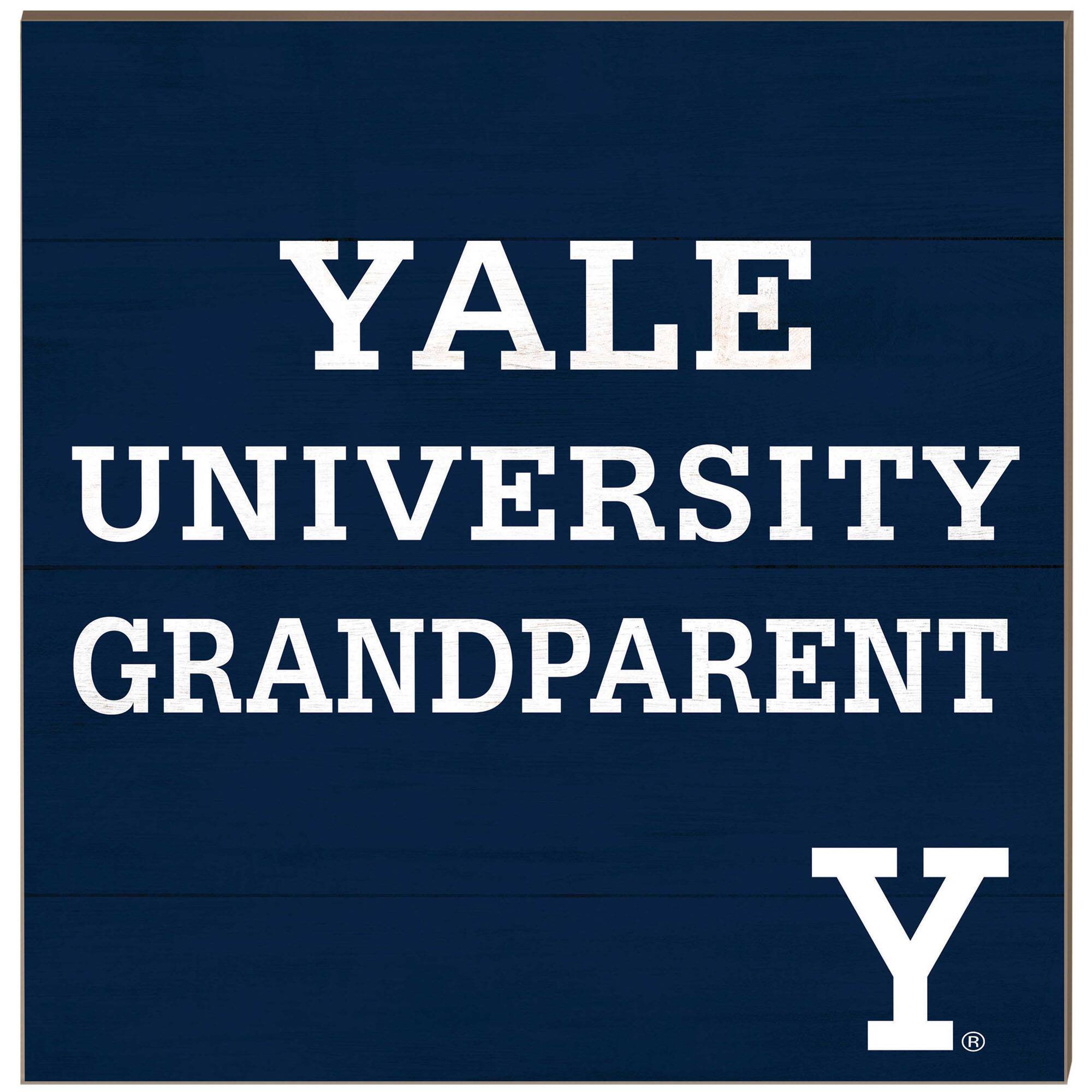 Jardine - Yale Bulldogs 10'' x 10'' Grandparent Plaque - Navy