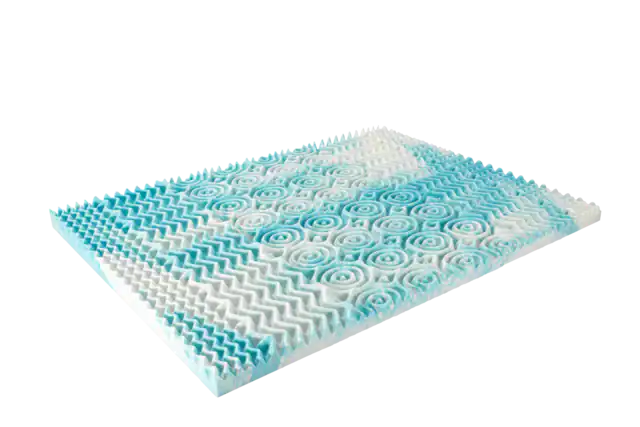 Front. Bestier - 4 Inch 5-Zone Memory Foam Mattress Topper, Gel Infused Foam Mattress Topper for Pressure Relief Bed Topper - Queen.