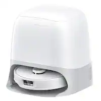 Roborock - Qrevo Curv Robot Vacuum & Mop w/Self-Washing & Emptying Dock,Built in Voice Assist,Zero-Tangling Brush,Scheduled Clean - White - Front_Zoom