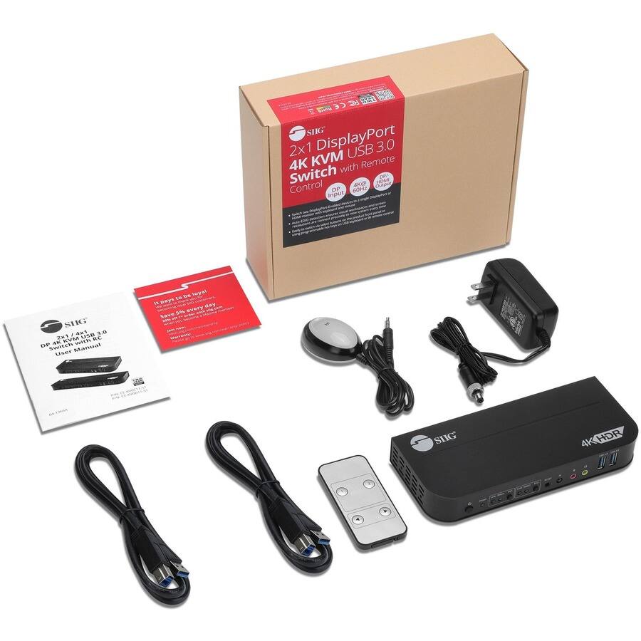CE FC   SIG 2x1 KVM DisplayPort USB 3.0 4K with Remote Switch Control 4KB Output HOMI OP! DP 60Hz Input

SIIG / 4x1 USB 3.0 2x1 KVM RC DP Switch 4K with User Manual

de loyal to it pays day 5% every Save

SIIG
4K HDR II