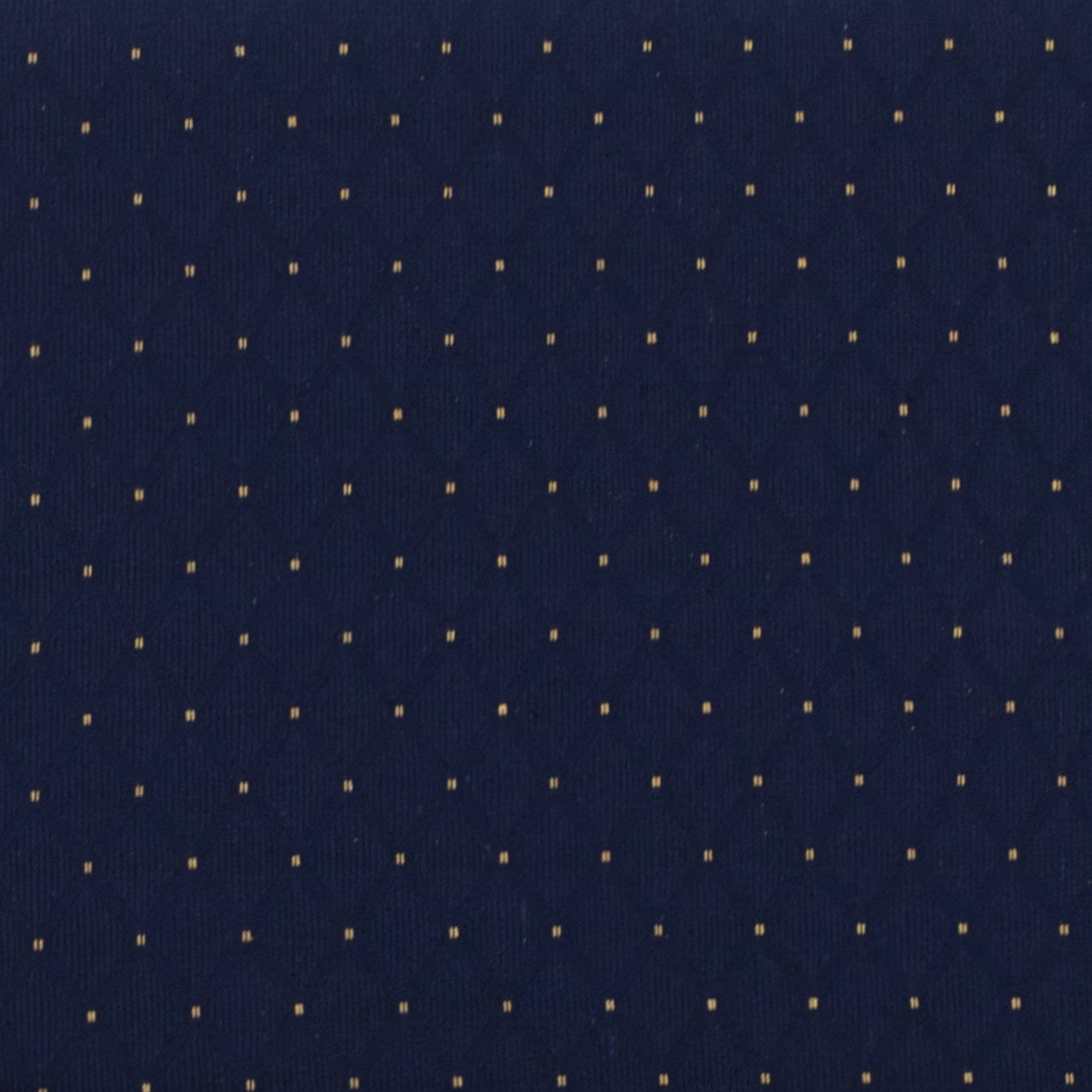 Alt View 18. Alamont Home - Hercules 21"W Church Chair in Navy Blue Dot Patterned Fabric with Book Rack-Gold Frame - Navy Blue Dot Patterned Fabric/Gold Vein Frame.