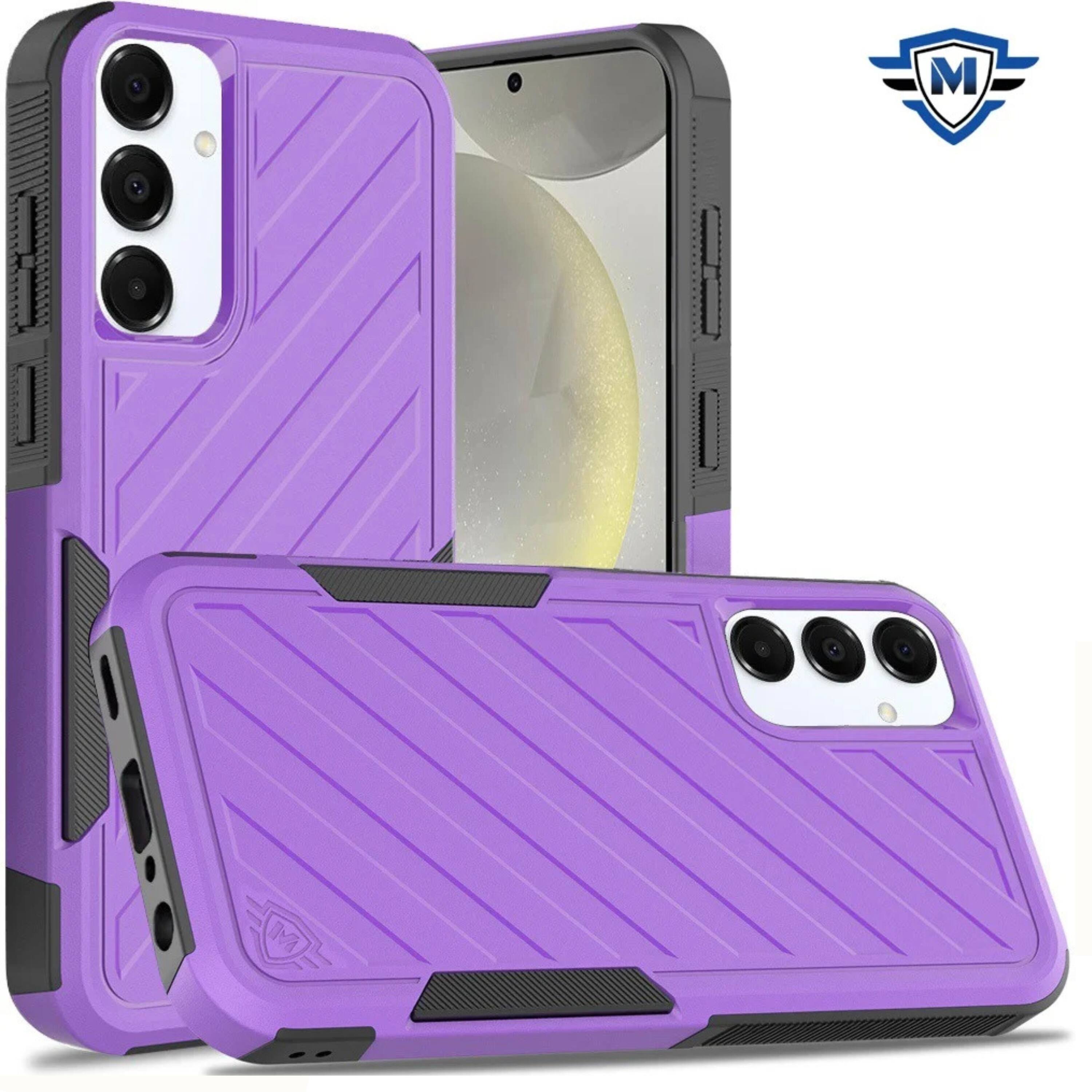 Angle. Kitcheniva - Shockproof Rugged Case For Samsung S25 Plus S24 Plus Dual Layer Design Dark Purple - Purple.