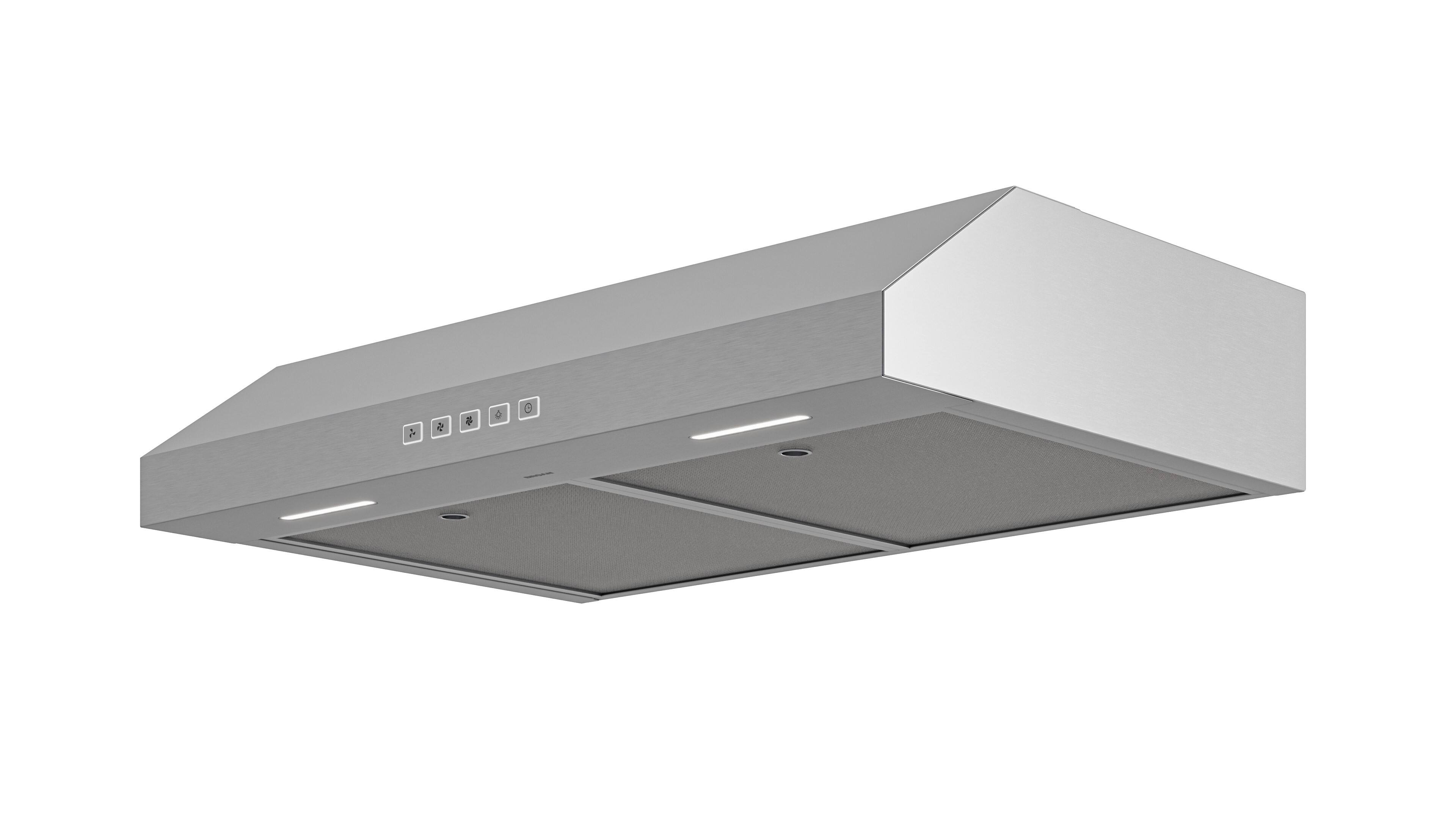 Left. Broan - Broan-NuTone 30-Inch Under Cabinet Range Hood, ENERGY STAR, 350 Max Blower CFM - Stainless Steel.