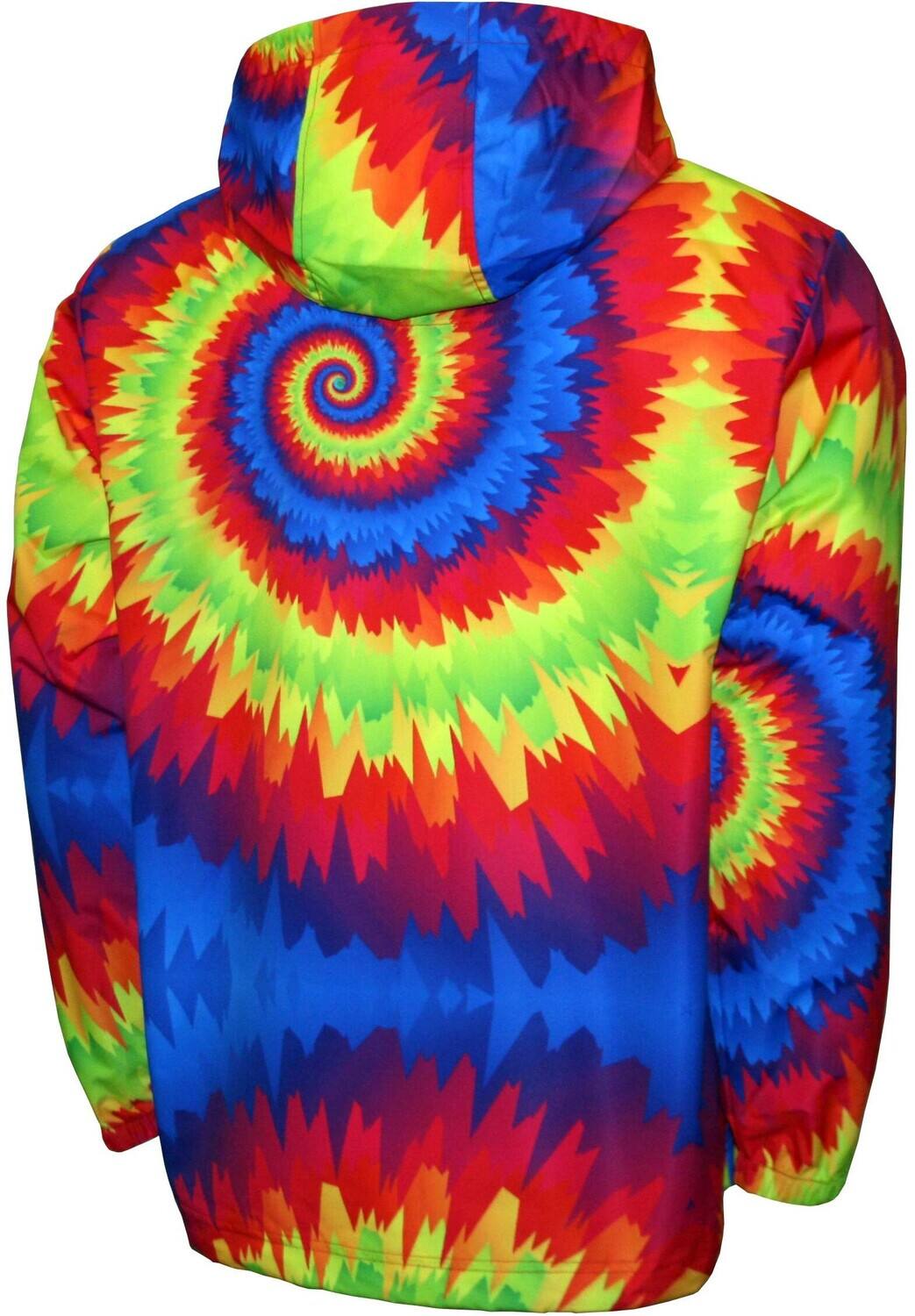 Alt View 1. PopMarket - Grateful Dead - Grateful Dead - Logo - Water Resistant Pullover Anorak - XL Tie-Dye M1910GFDA4   - APPAREL - Multicolor.