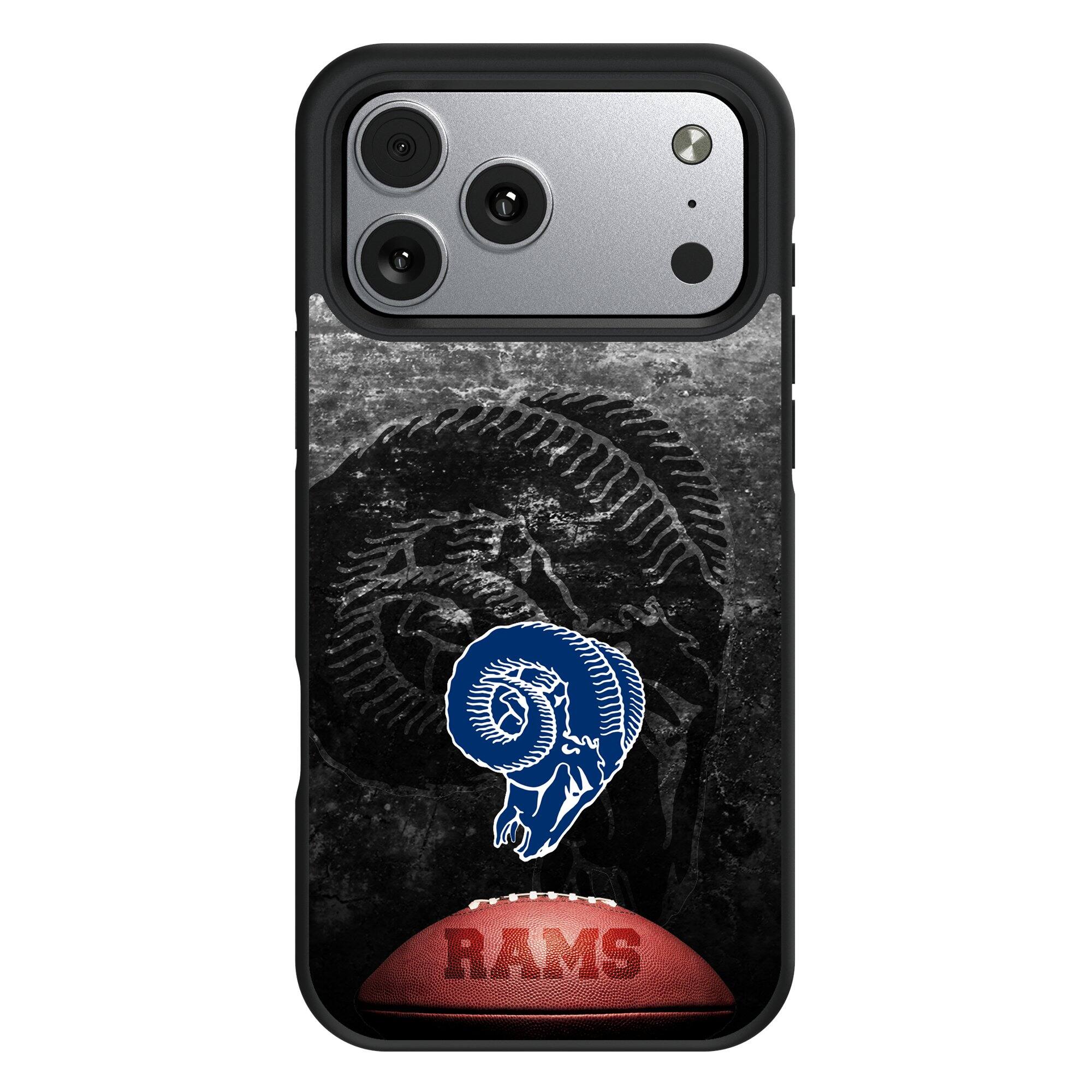 Front. Keyscaper - Los Angeles Rams iPhone Legendary Design Bump Case - 15 Pro - Multicolor.