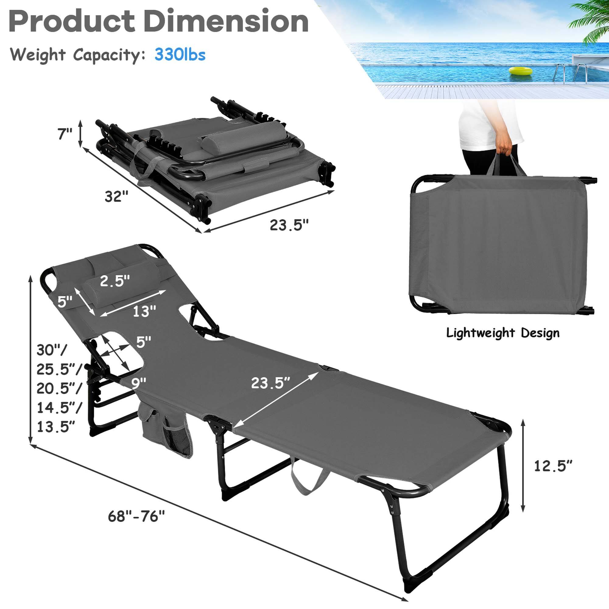 Product Dimension  
Weight Capacity: 330lbs  

- 7"  
- 32"  
- 23.5"  
- 2.5"  
- 5"  
- 13"  
- 5"  
- 30"/ 25.5"/ 20.5"/ 9"  
- 14.5"/ 13.5"  
- 23.5"  
- 68"-76"  
- 12.5"  

Lightweight Design