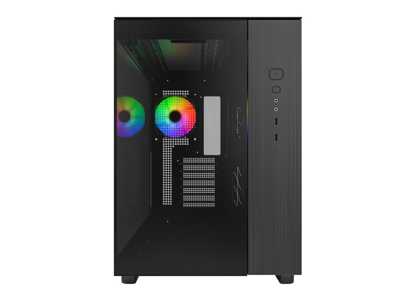Left. Montech - king 65 pro king 65 pro (b) black atx mid tower computer case - Black.