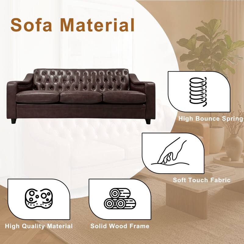 Sofa Material

- High Bounce Spring
- Soft Touch Fabric
- High Quality Material
- Solid Wood Frame