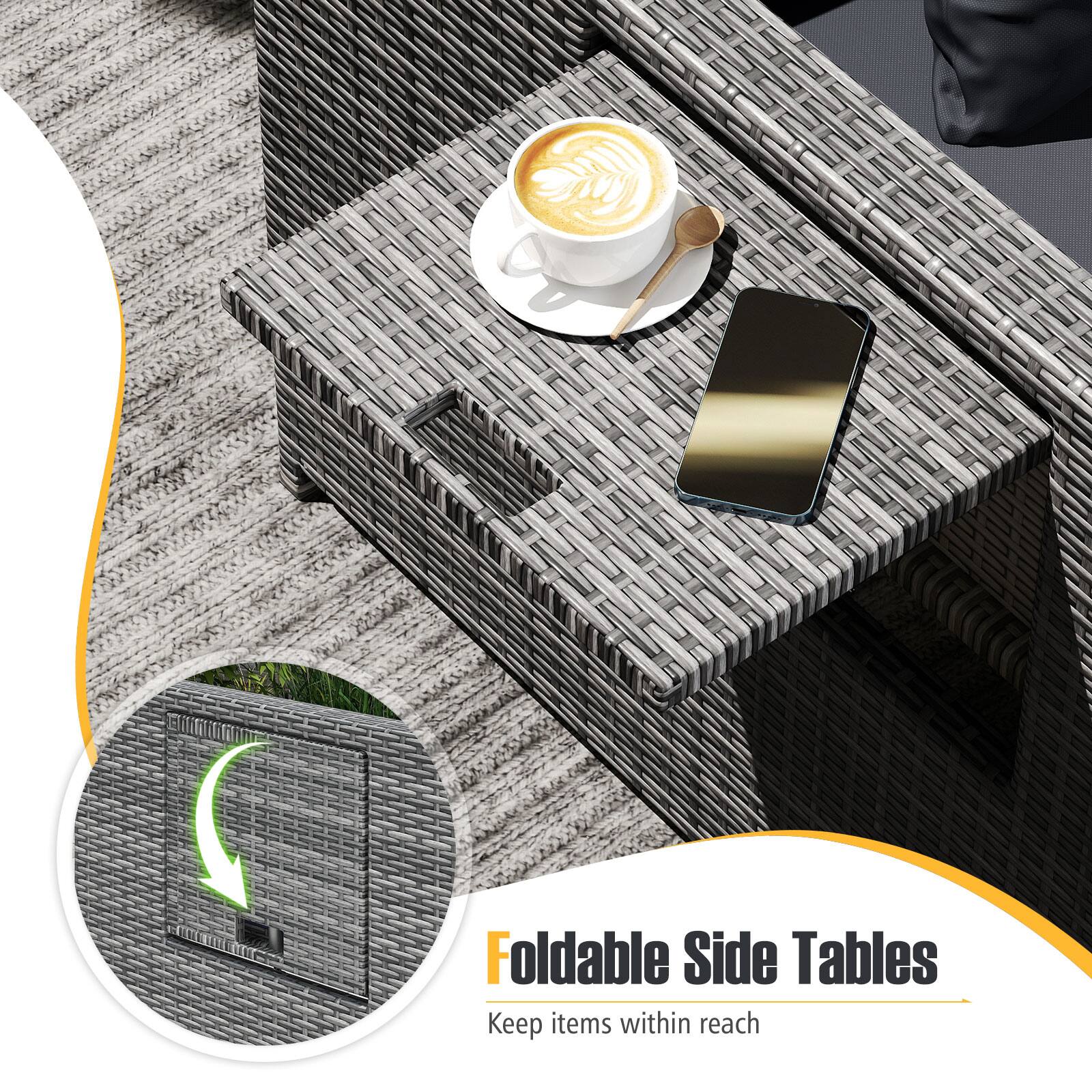 Foldable Side Tables  
Keep items within reach