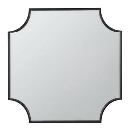 Elegant Kitchen and Bath - Notched Metal Mirror 27x32 inch - Black