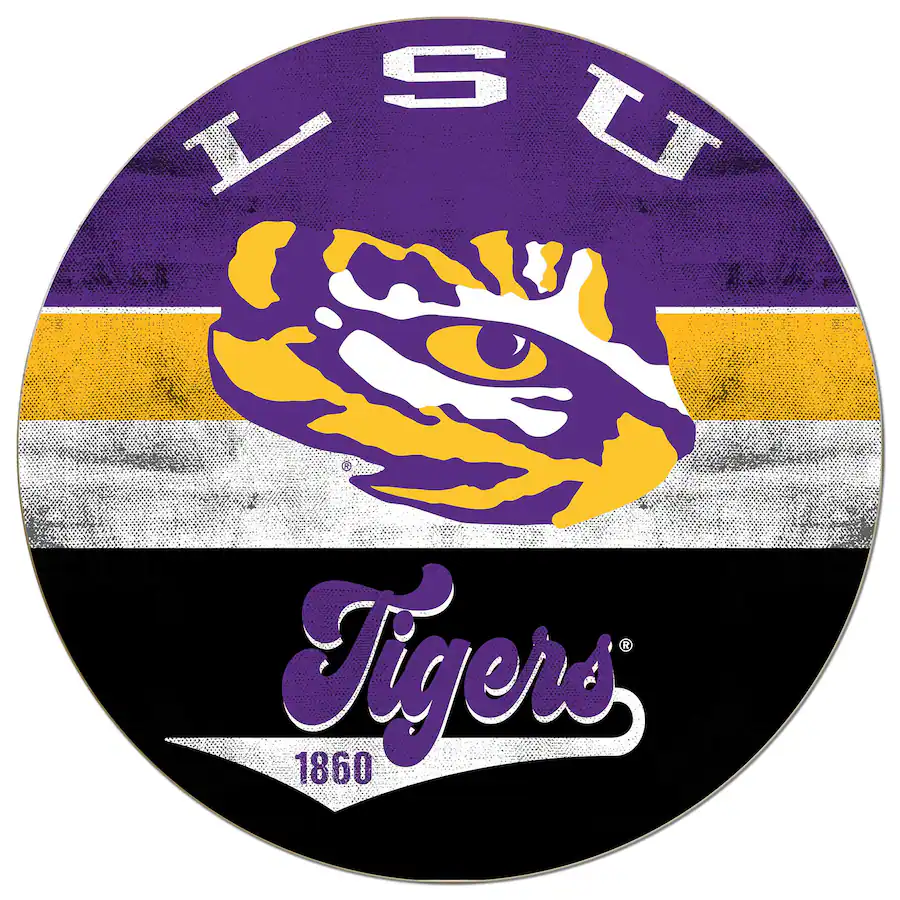 Max 20 Sign Jardine LSU Tigers 20'' x 20'' Retro Logo Circle Sign Purple - Best Buy