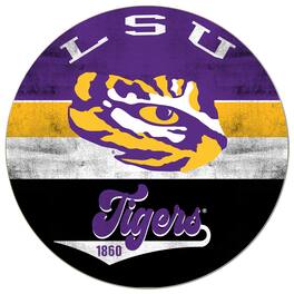 Jardine - LSU Tigers 20'' x 20'' Retro Logo Circle Sign - Purple