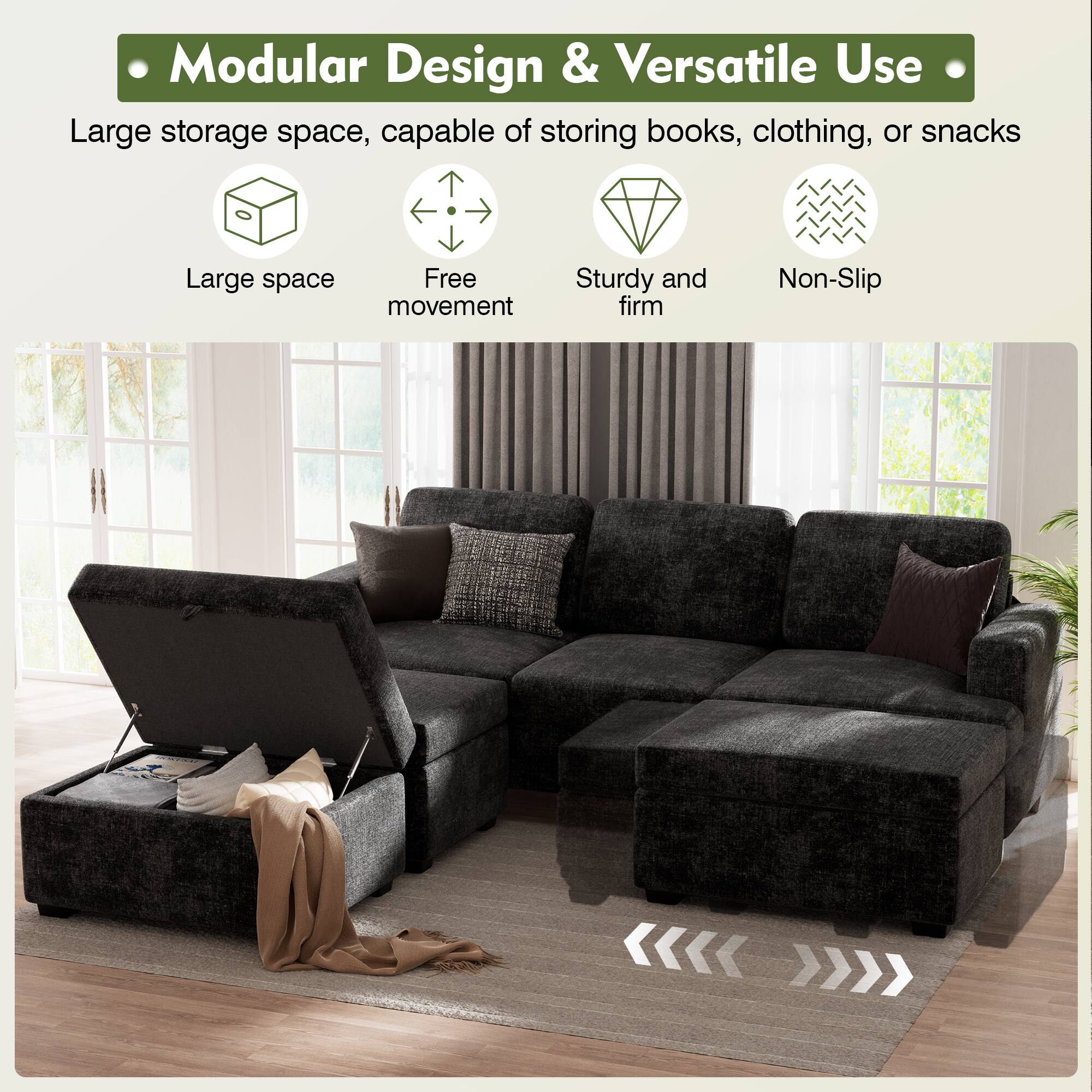 Modular Design & Versatile Use

Large storage space, capable of storing books, clothing, or snacks

Large space
Free movement
Sturdy and firm
Non-slip