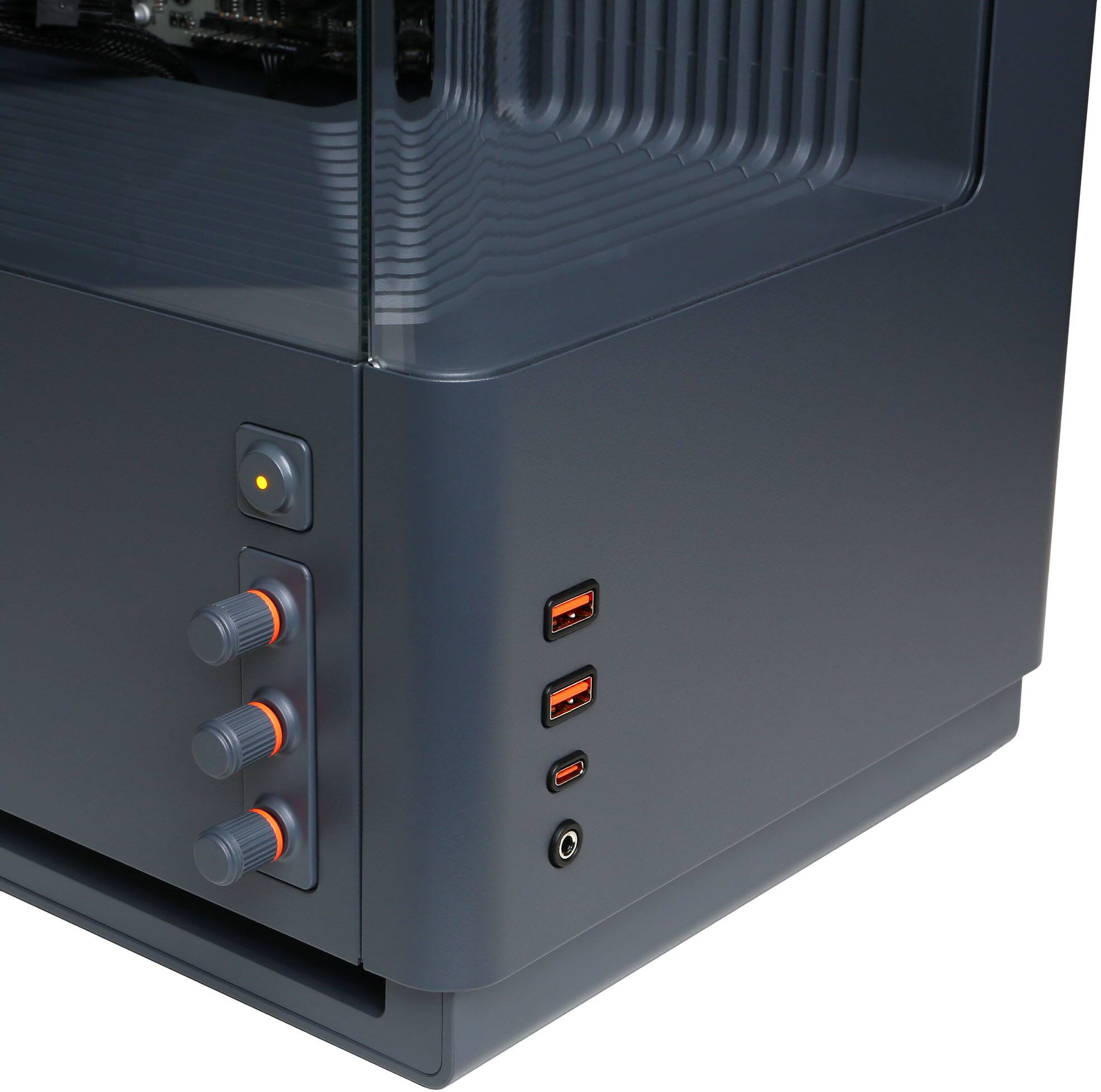 Alt View 3. CyberPowerPC - Gaming Desktop - Intel Core Ultra 5 225F - NVIDIA GeForce RTX 5060 8GB - 16GB DDR5 - 1TB PCIe 4.0 SSD - Gray.