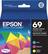 Front. Epson - 69 3-Pack Ink Cartridges - Cyan/Magenta/Yellow.