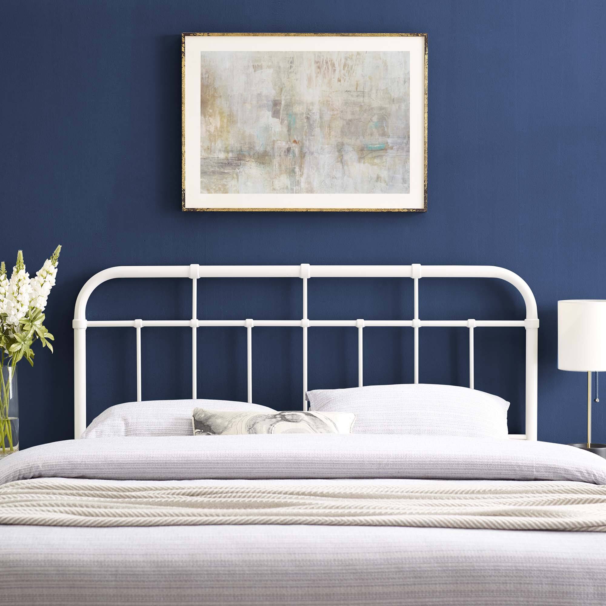 Back. Modway - Alessia Metal Twin Headboard by Modway - White.