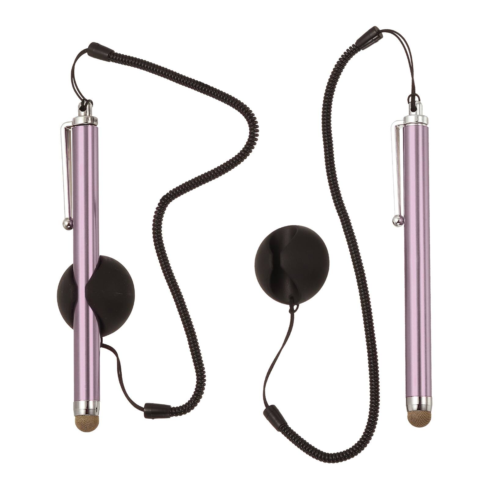 Unique Bargains - 2pcs Screen Capacitive Pen with Spring Rope Fixing Dock High Sensitivity for Mobile Phone Car Navigation GPS POS Tablet - Pink price history on PriceWatchPro