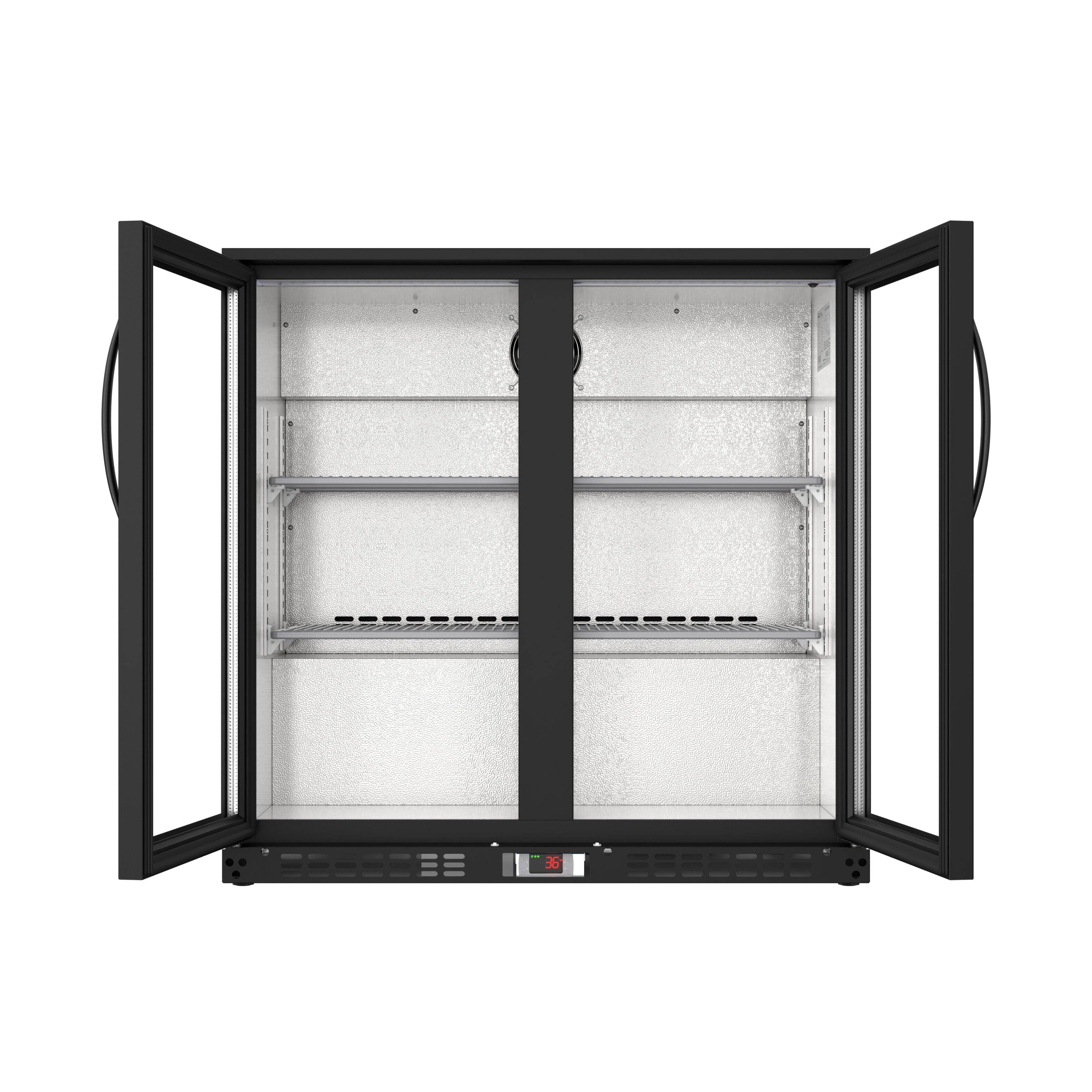 Alt View 3. Koolmore - 35 in. Two-Door Back Bar Refrigerator - 7.4 Cu Ft. BC-2DSW-BK - Black.