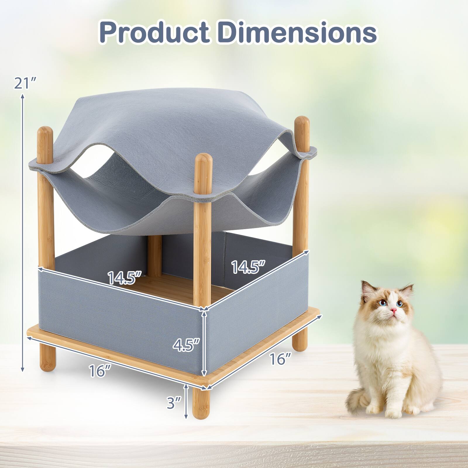 Product Dimensions: 21" x 14.5" x 14.5" x 16" x 4.5" x 16" x 3"