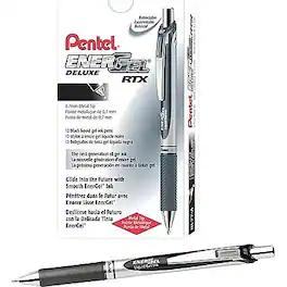 Pentel - EnerGel RTX Retractable Gel Pens, Medium Point, 0.7mm, Dozen - Black Ink