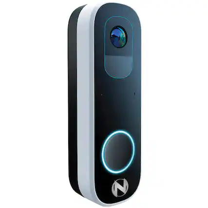 Front. Night Owl - 2K Dual-Powered Video Doorbell with Battery - Black.