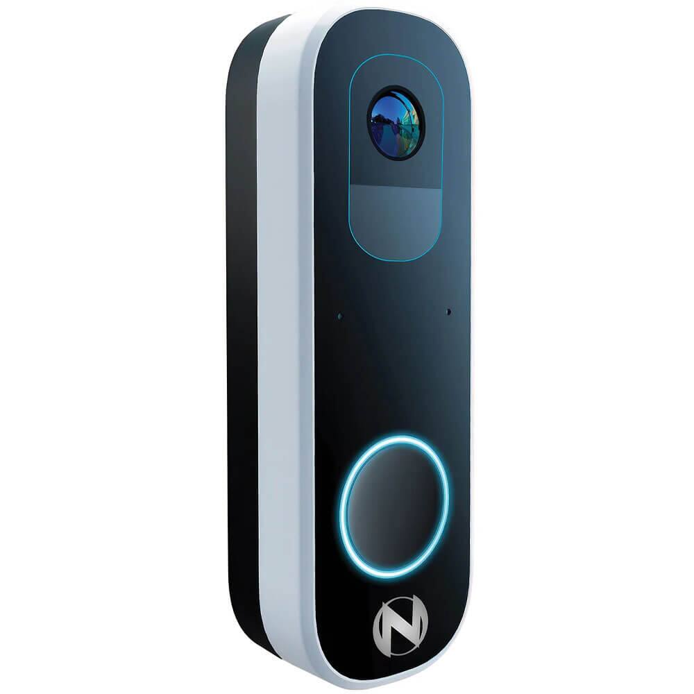 Front. Night Owl - 2K Dual-Powered Video Doorbell with Battery - Black.