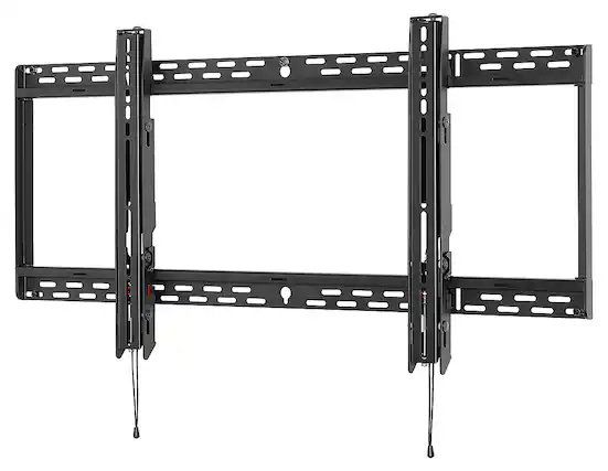 Front. Peerless-AV - Security SmartMount® Universal Flat Mount For 46" to 90" TV's - Semi-gloss Black, Black.