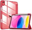 Front. DTTO - Case for iPad (A16) 11-inch 2025 and iPad 10th Generation 10.9 Inch 2022, Clear Back and TPU Shockproof Frame Cover - American Red.