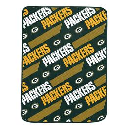 Pegasus - Green Bay Packers 60" x 72" Slanted Half-Stripe Wordmark Ultra Soft Blanket - Multicolor