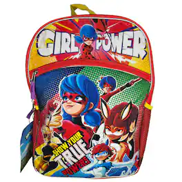 UPD - Disney Miraculous Girl Power Ladybug 16" Backpack, Show Your True Power for Girls - Multicolored