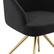 Alt View 21. Martha Stewart - Sora Velvet Upholstered Office Chair - Black Velvet/Polished Nickel.