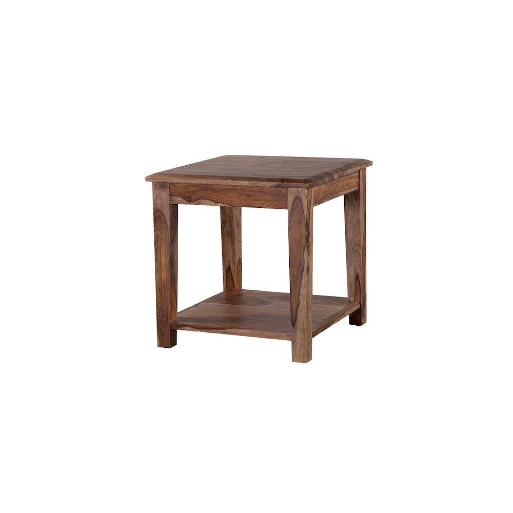 Alt View 4. Porter Designs - Sonora Solid Sheesham Wood End Table - Brown.